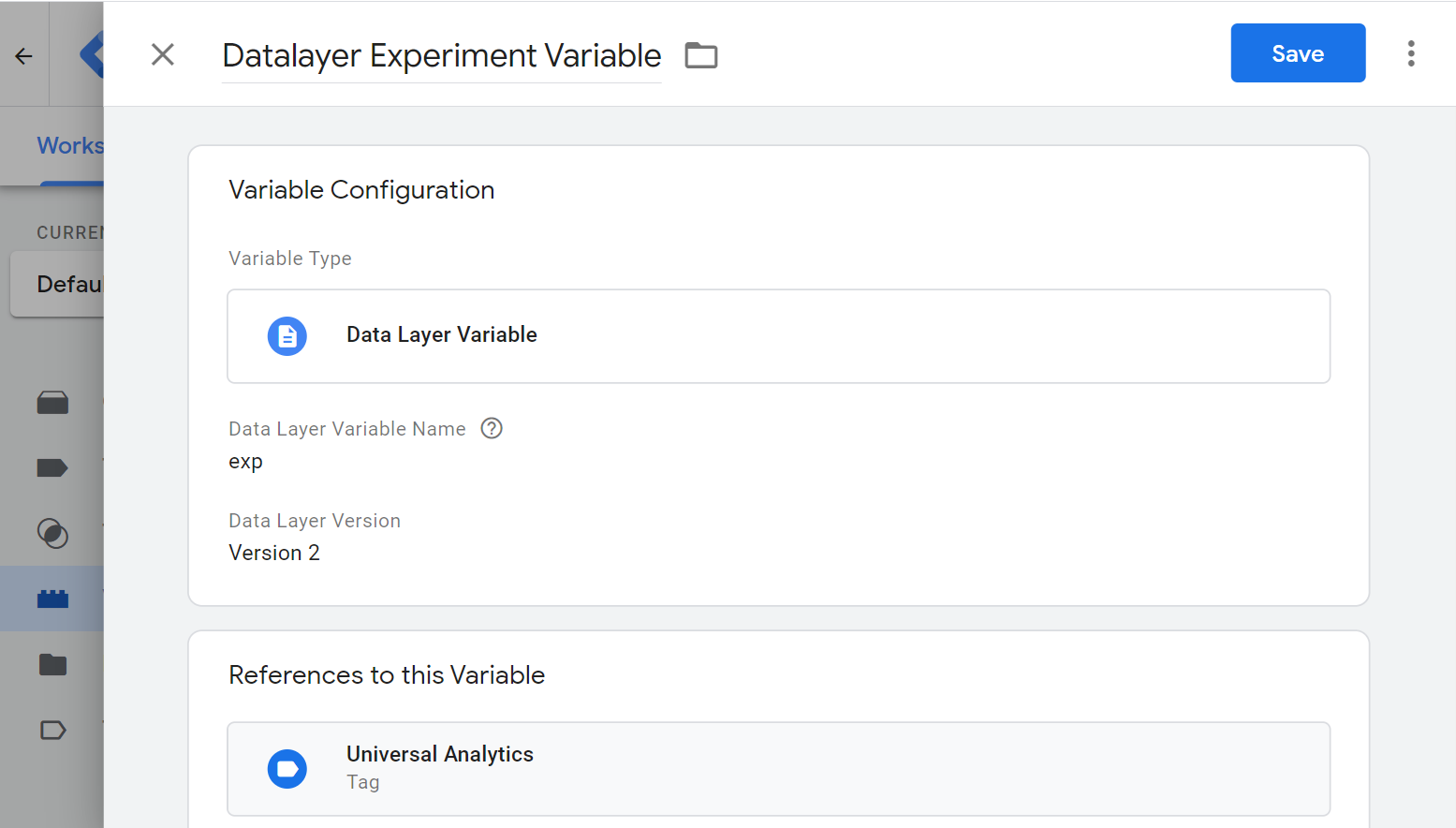 Setting exp as a datalayer value