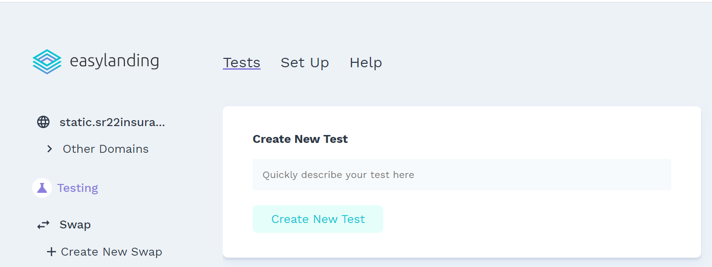 Easy Landing A/B/n testing dashboard