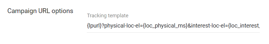 Url parameters to add Google's location of interest to a URL